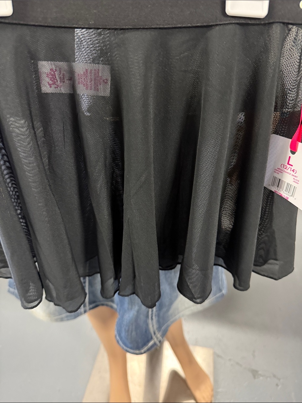 Justice Black Sheer Mesh Skirt